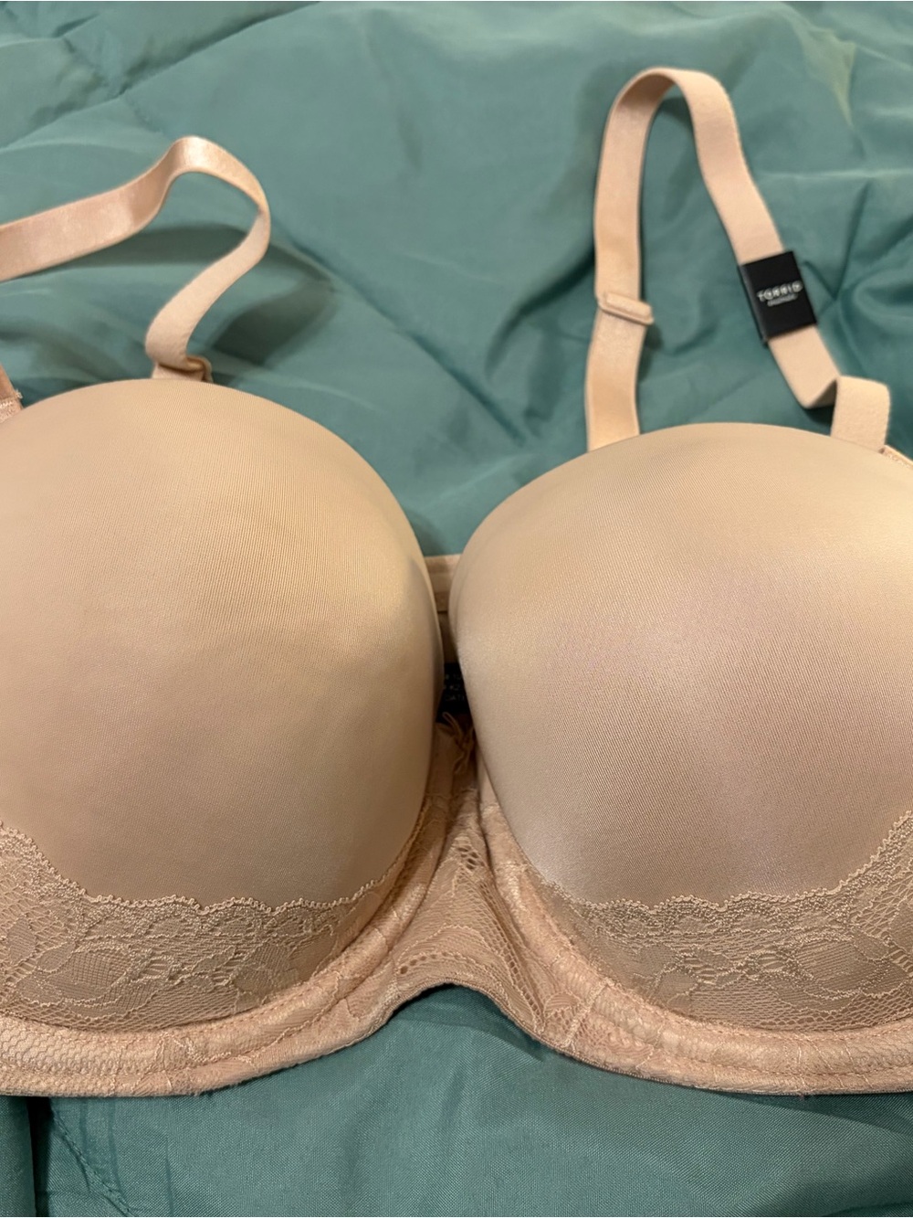 TORRID Nude Lace-Trim Bra 38C